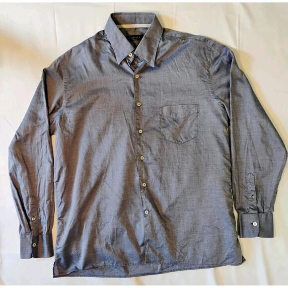 Men’s Canali Blue Patterned Dress Shirt XL - Picture 1 of 9